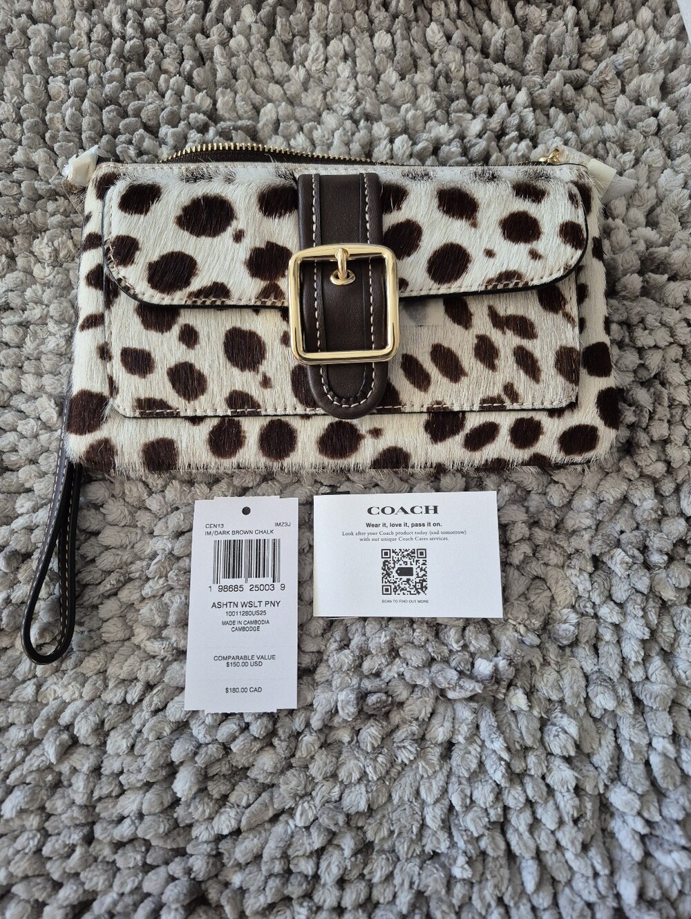 Coach Ashton Wristlet in Haircalf NWT [5《4]